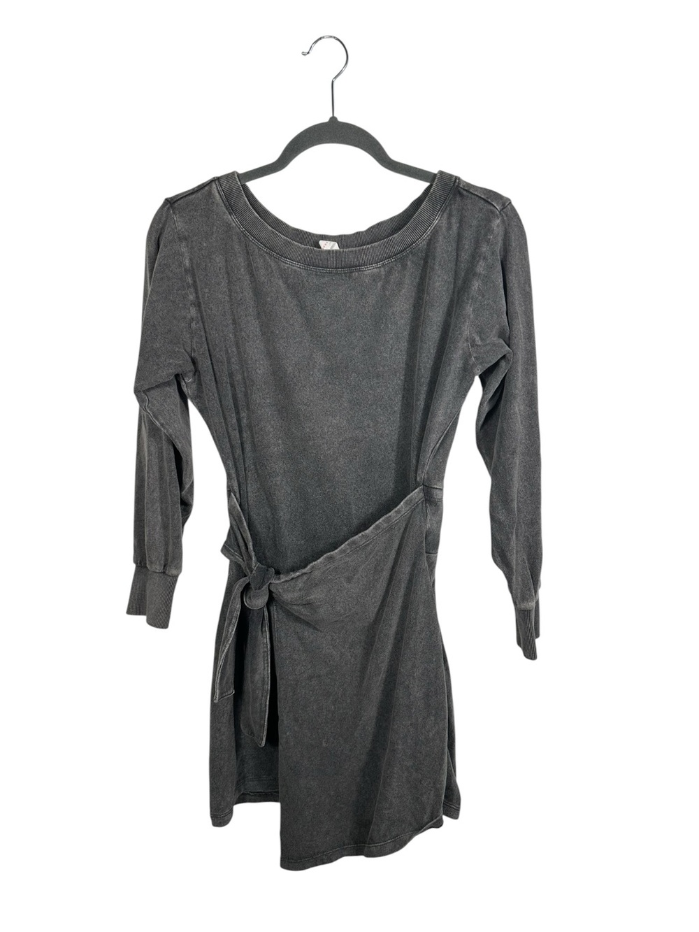 Daily Practice by Anthropologie Tie Front Lounge Mini Dress‎ Gray XS Petite - Picture 4 of 12